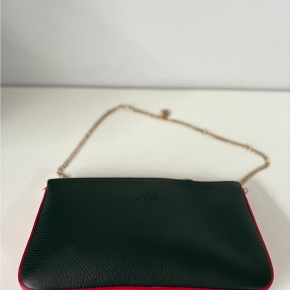 Christian Louboutin Handbags - Christian Louboutin Black Crossbody with Red Patent Accent and Gold Chain